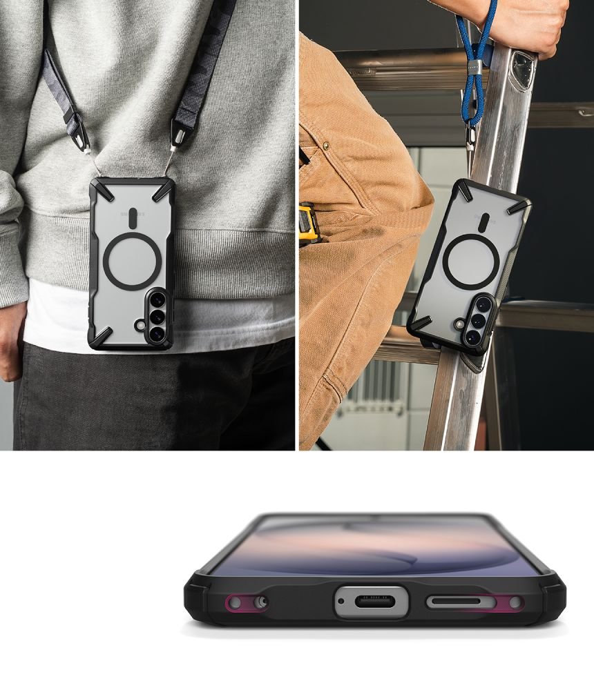 Ringke Samsung Galaxy S26 Plus - Σκληρή Θήκη με Πλαίσιο Σιλικόνης - Fusion X Magnetic MagSafe - Clear / Black