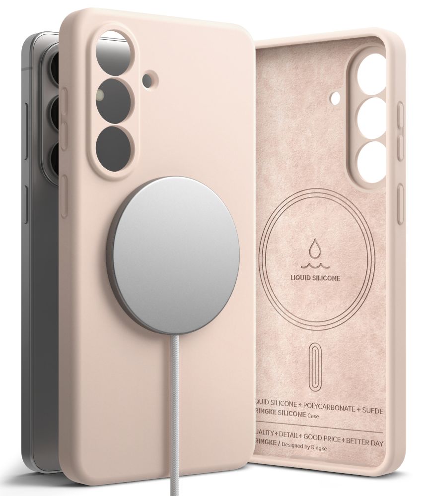 Ringke Samsung Galaxy S26 Plus - Σκληρή Θήκη Σιλικόνης με MagSafe - Silicone Magnetic MagSafe - Pink Sand