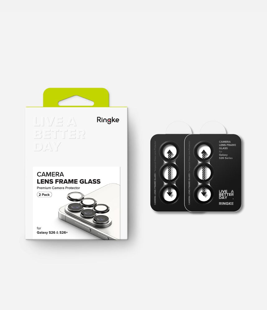 Ringke Samsung Galaxy S26 / S26 Plus - Αντιχαρακτικό Γυαλί για την Κάμερα - Camera Frame - 2 Τεμάχια - Black