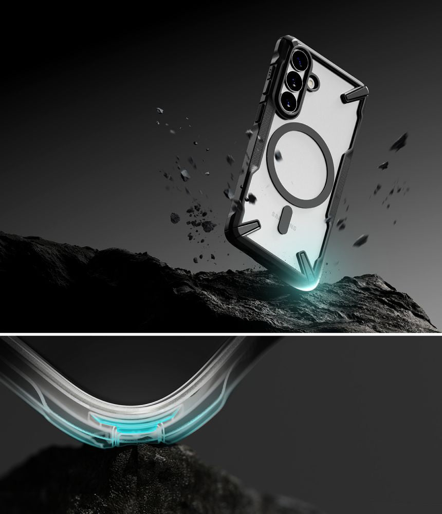 Ringke Samsung Galaxy S26 - Σκληρή Θήκη με Πλαίσιο Σιλικόνης - Fusion X Magnetic MagSafe - Clear / Black