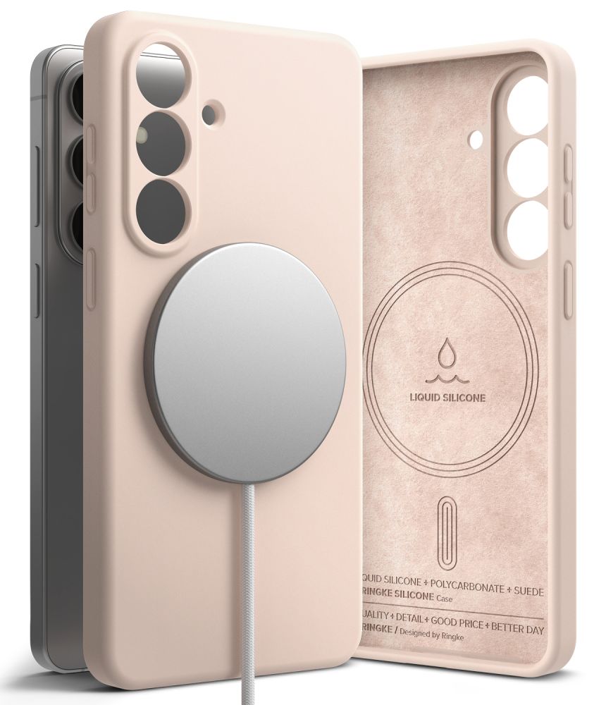 Ringke Samsung Galaxy S26 - Σκληρή Θήκη Σιλικόνης με MagSafe - Silicone Magnetic MagSafe - Pink Sand