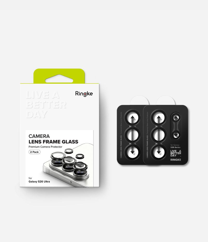 Ringke Samsung Galaxy S26 Ultra - Αντιχαρακτικό Γυαλί για την Κάμερα - Camera Frame - 2 Τεμάχια - Black