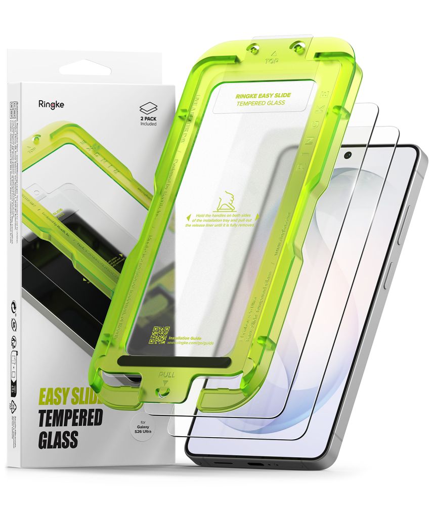 Ringke Samsung Galaxy S26 Ultra - Case Friendly Αντιχαρακτικό Γυαλί Οθόνης - 2 Τεμάχια - Easy Slide - Clear