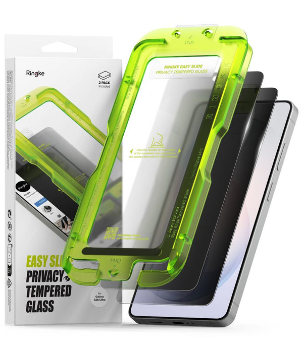 Ringke Samsung Galaxy S26 Ultra - Case Friendly Αντιχαρακτικό Γυαλί Οθόνης - Easy Slide - 2 Τεμάχια - Privacy