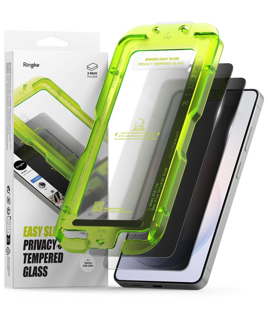 Ringke Samsung Galaxy S26 Ultra - Case Friendly Αντιχαρακτικό Γυαλί Οθόνης - Easy Slide - 2 Τεμάχια - Privacy
