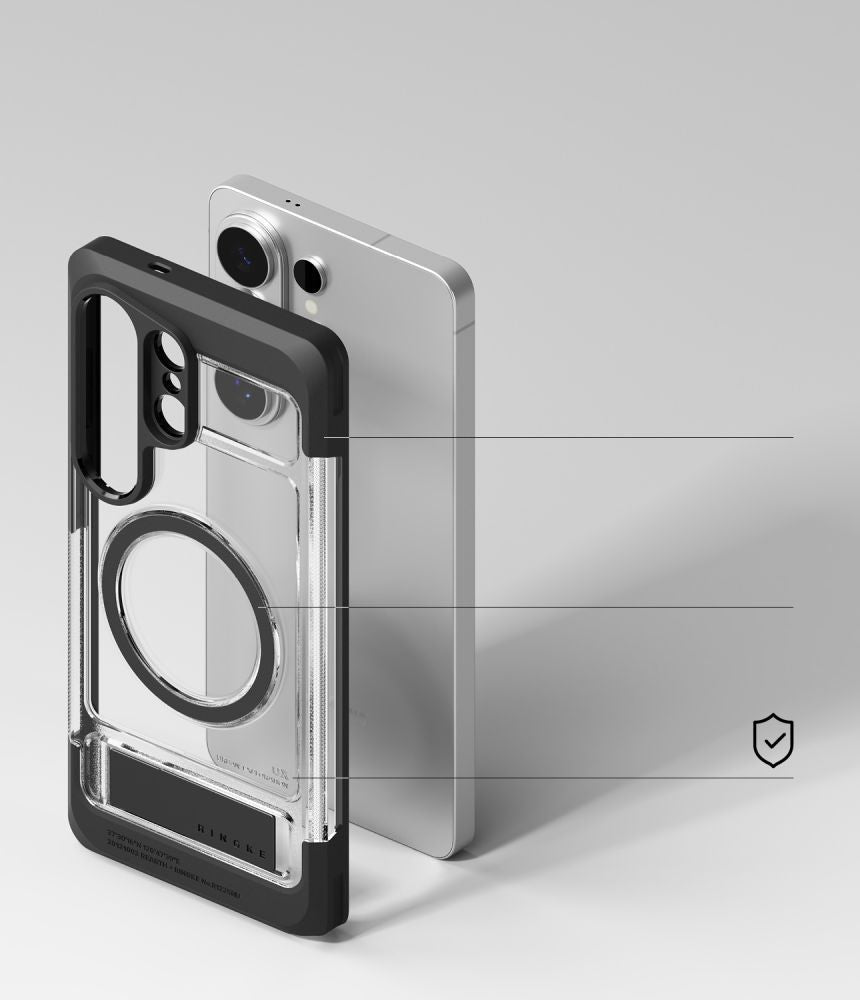 Ringke Samsung Galaxy S26 Ultra - Σκληρή Θήκη με Πλαίσιο Σιλικόνης - UX Magnetic MagSafe - Black / Clear