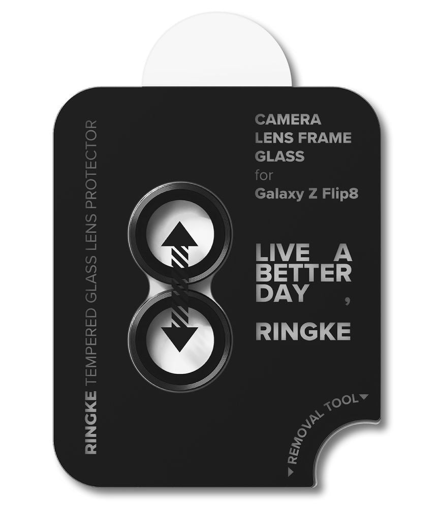 Ringke Samsung Galaxy Z Flip8 - Αντιχαρακτικό Γυαλί για την Κάμερα - Camera Frame - 2 Τεμάχια - Black