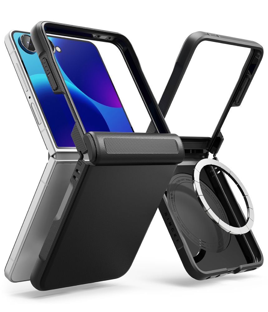 Ringke Samsung Galaxy Z Flip8 - Σκληρή Θήκη με Πλαίσιο Σιλικόνης και MagSafe - Onyx Flap Magnetic - Black