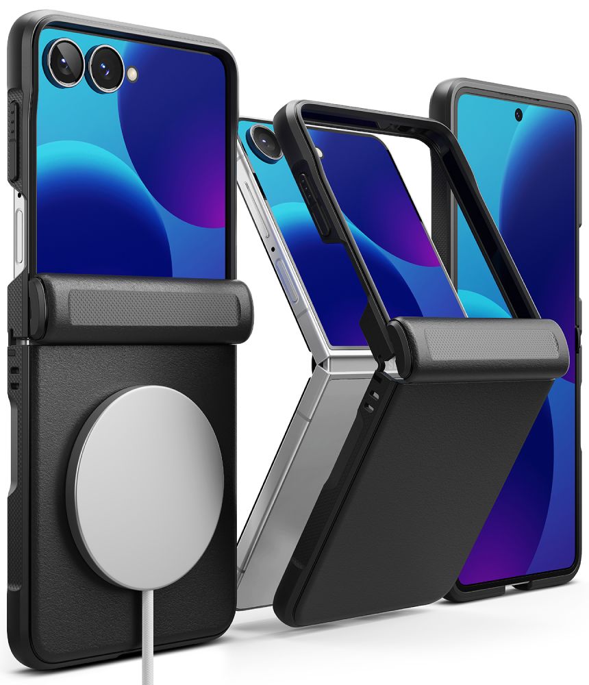 Ringke Samsung Galaxy Z Flip8 - Σκληρή Θήκη με Πλαίσιο Σιλικόνης και MagSafe - Onyx Flap Magnetic - Black