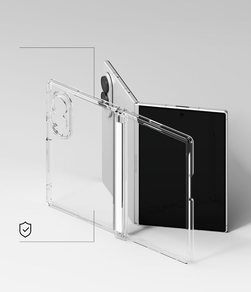 Ringke Samsung Galaxy Z Fold8 - Σκληρή Θήκη με Πλαίσιο Σιλικόνης - Fusion Flap - Clear