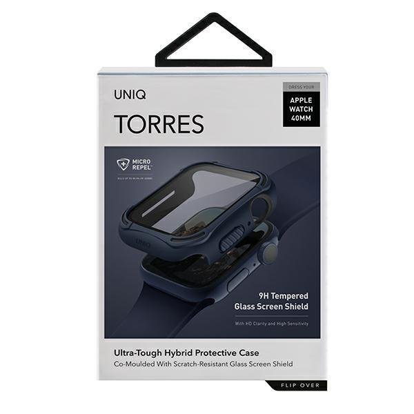 Uniq Θήκη Apple Watch 4 / 5 / 6 / SE / SE 2 40MM Torres με Αντιχαρακτικό γυαλί 9H - Nautical Blue