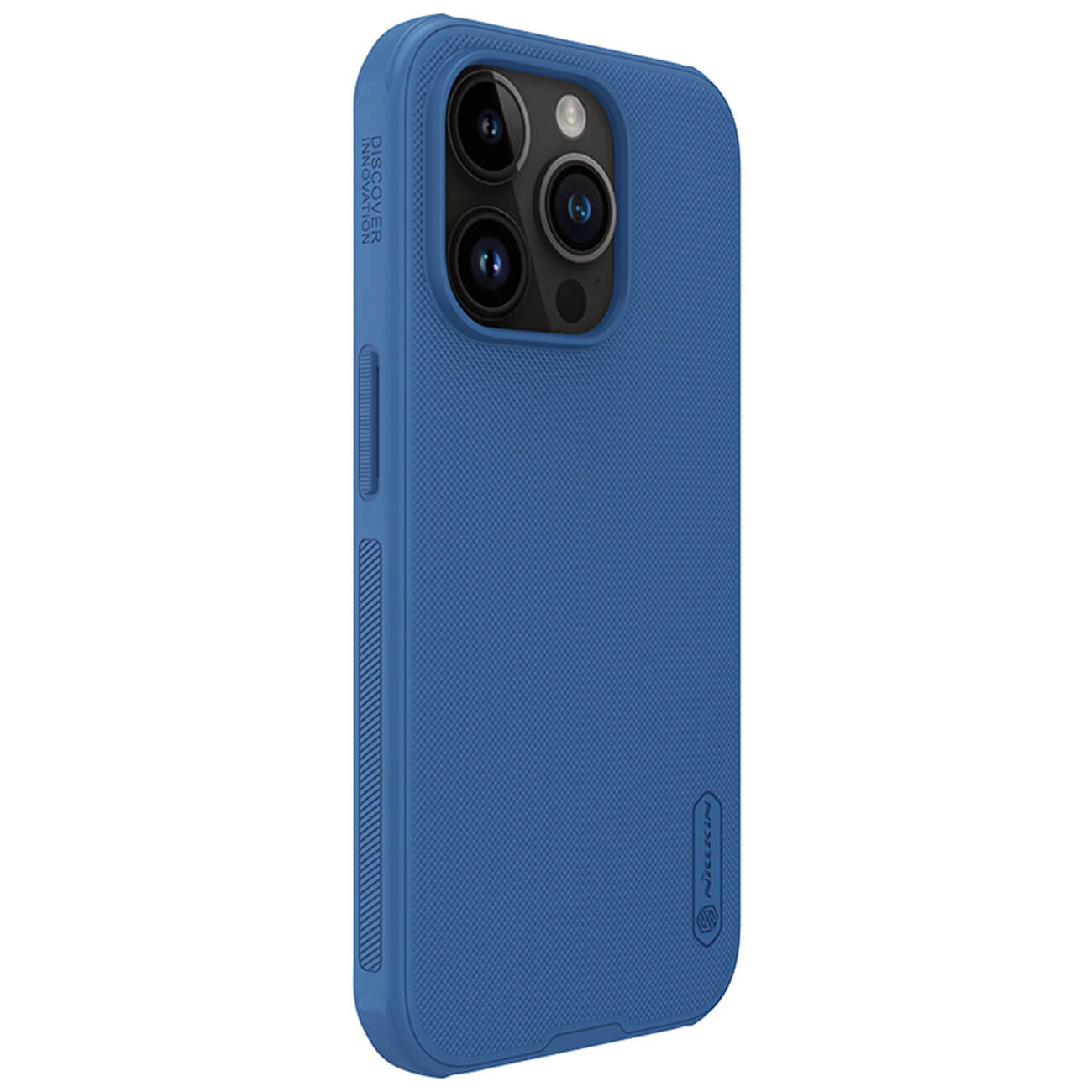 Nillkin iPhone 15 Pro Super Frosted Shield Pro Σκληρή Θήκη με Πλαίσιο Σιλικόνης - Blue