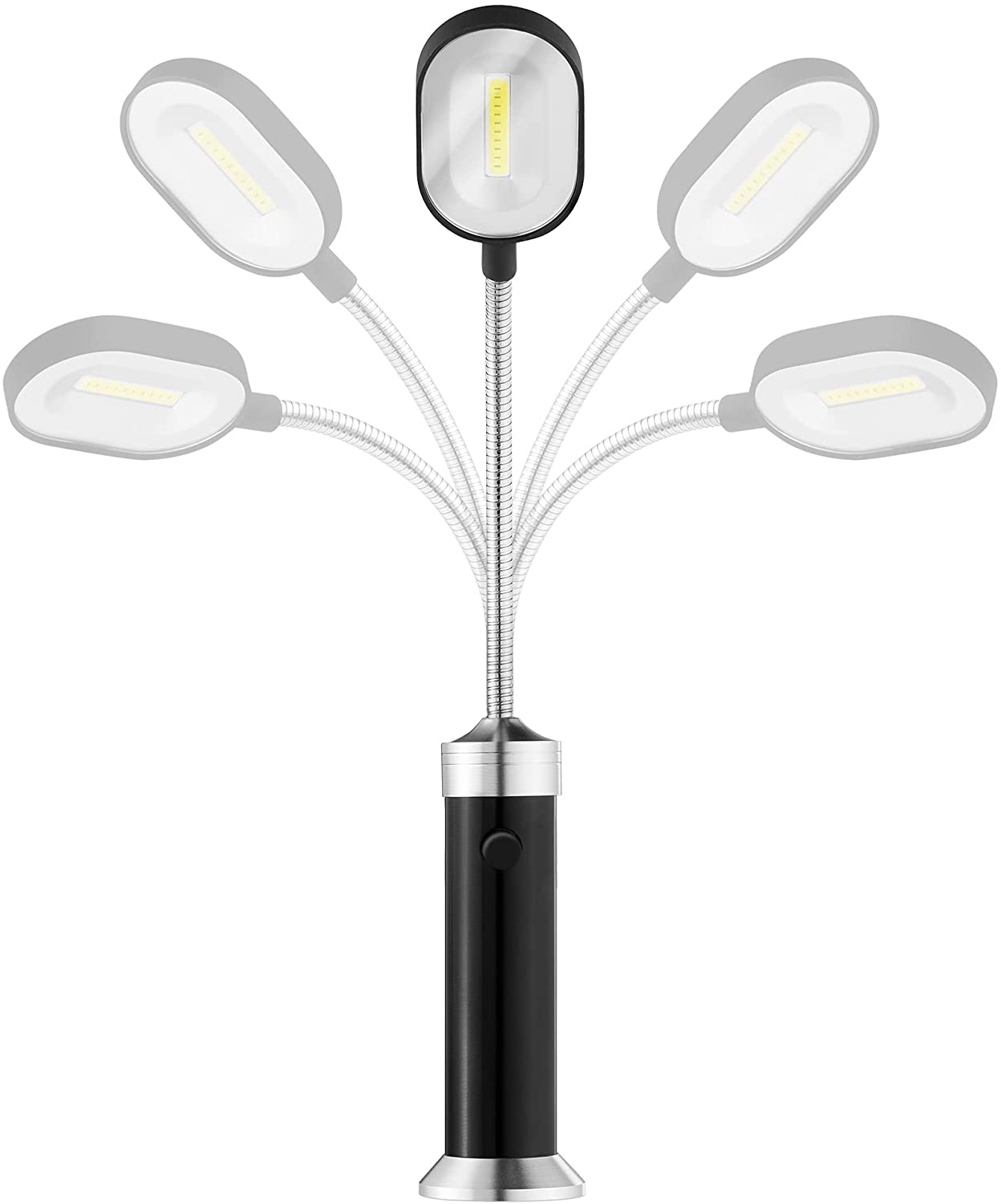 Navaris Σετ με 2 Λαμπτήρες LED Ψησταριάς / Εργασίας με Μαγνητική Βάση - Black / Silver - 54758.01