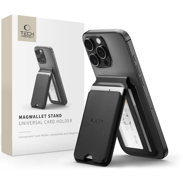 Tech-Protect MagWallet Stand MagSafe - Universal Μαγνητική Θήκη Καρτών / Σταντ - Black