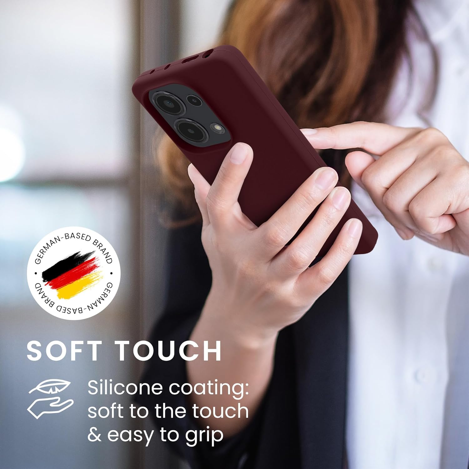 KW Xiaomi Redmi Note 13 Pro 4G Θήκη Σιλικόνης Rubberized TPU - Bordeaux Purple