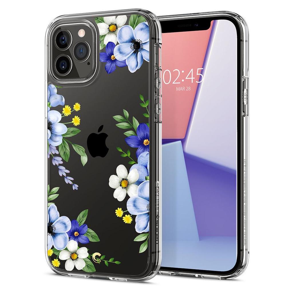 CYRILL iPhone 12 Pro Max Cecile Σκληρή Θήκη με Πλαίσιο Σιλικόνης - Midnight Bloom