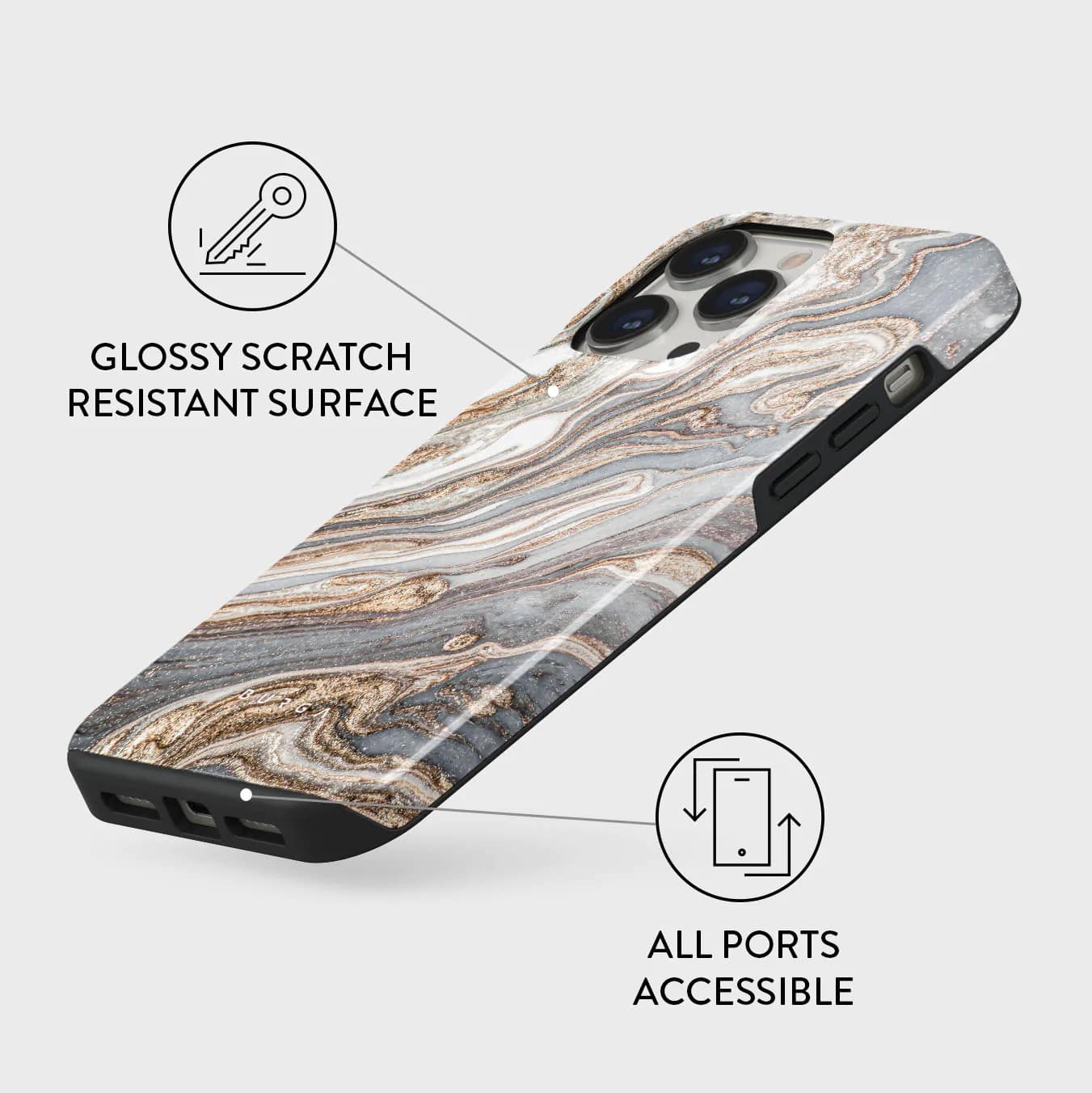 Burga iPhone 14 Pro Max Fashion Tough Σκληρή Θήκη - Gentle Wind