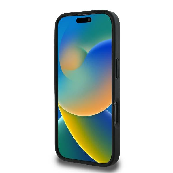 Karl Lagerfeld iPhone 16 Pro Max - Monogram Karl Head Pin Σκληρή Θήκη με Επένδυση Συνθετικού Δέρματος - Black - KLHCP16XPGKLKIPK - likebrands.gr