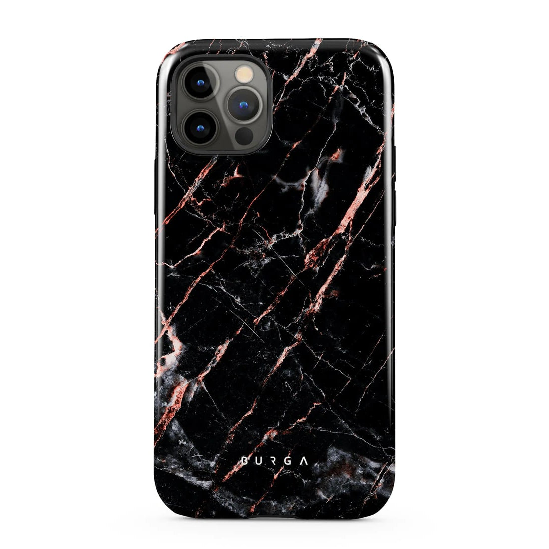 Burga iPhone 12 Pro Max Fashion Tough Σκληρή Θήκη - Rose Gold Marble
