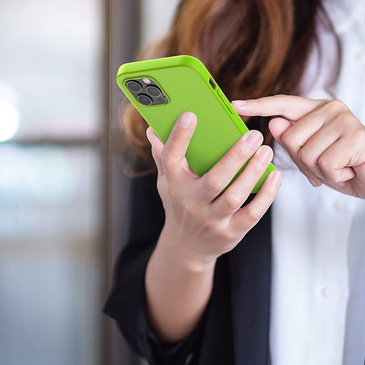 KW iPhone 12 Pro Max Θήκη Σιλικόνης TPU - Neon Yellow - 54490.75