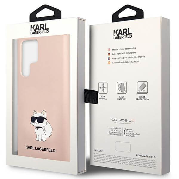 Karl Lagerfeld Samsung Galaxy S23 Ultra Silicone Choupette Body Θήκη Σιλικόνης - Pink - KLHCS23LSNCHBCP