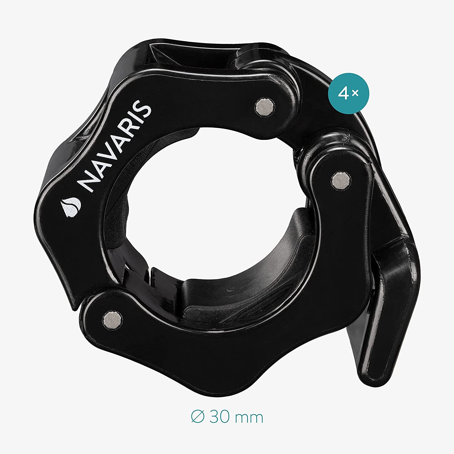Navaris Σετ με 4 Σφιγκτήρες για Βάρη - 30mm - Black - 46149.4.01