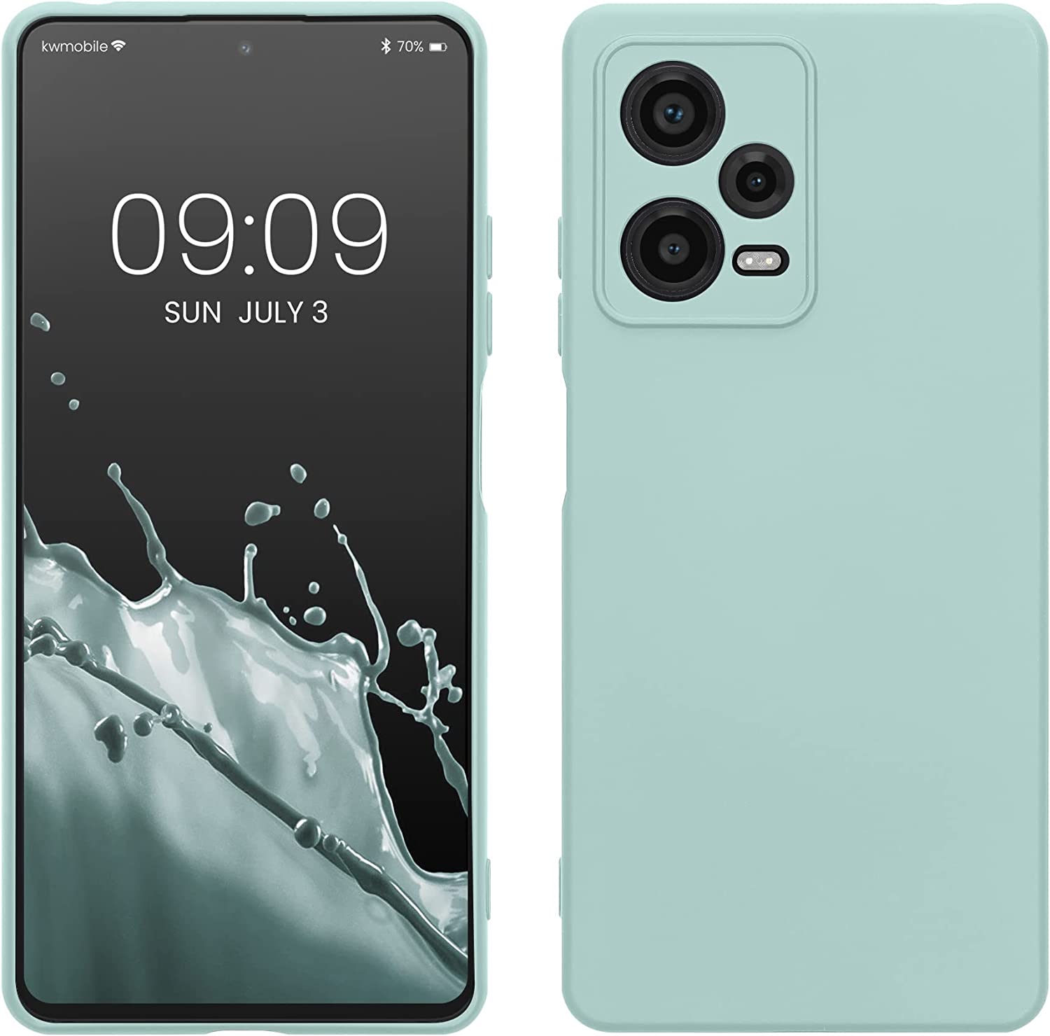KW Xiaomi Redmi Note 12 Pro Θήκη Σιλικόνης Rubberized TPU - Cool Mint - 60733.200
