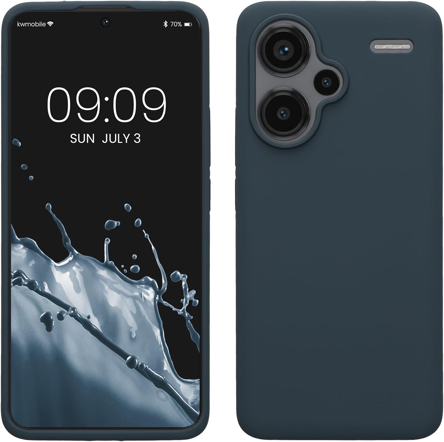 KW Xiaomi Redmi Note 13 Pro+ 5G Θήκη Σιλικόνης Rubberized TPU - Dark Slate