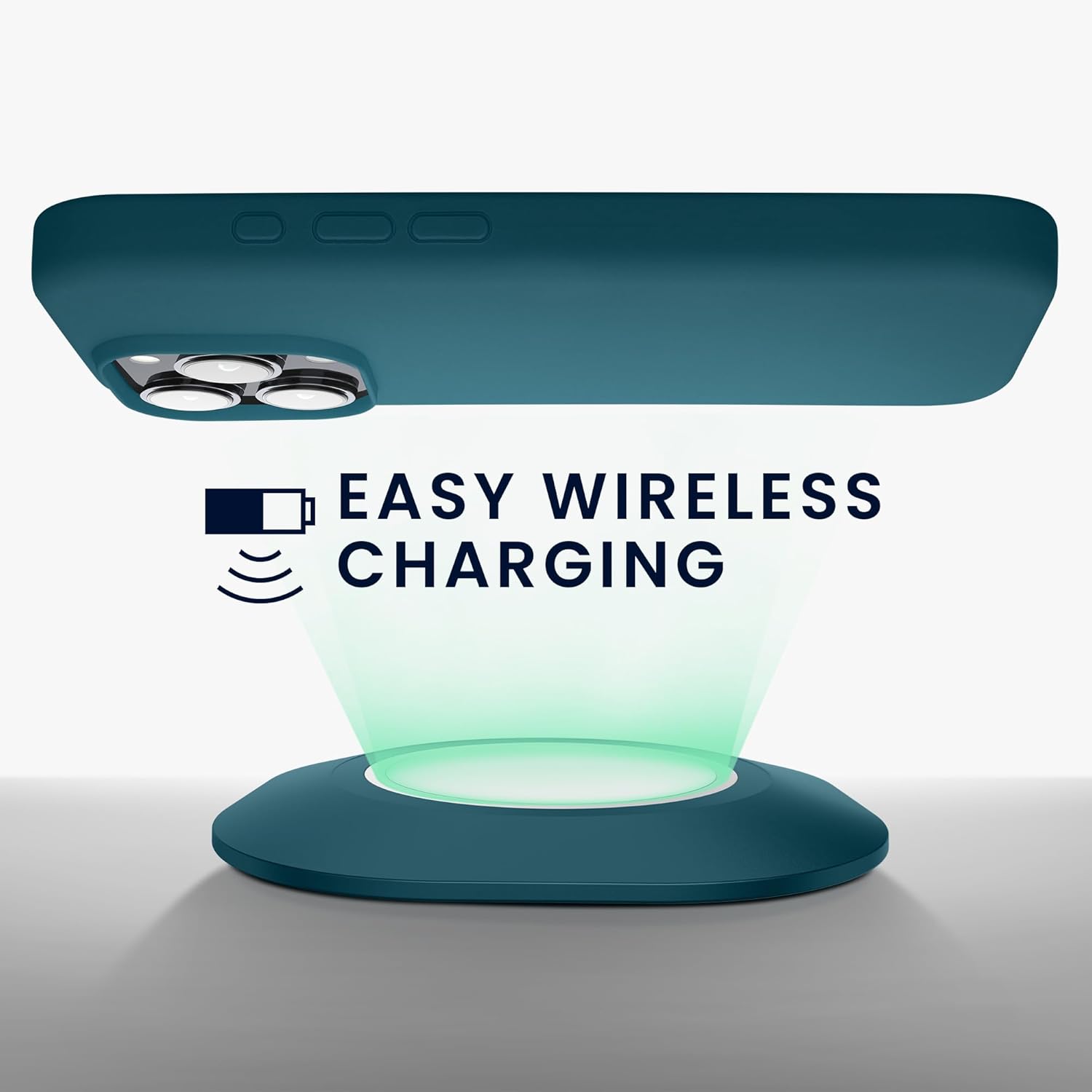 KW iPhone 16 Pro Θήκη Σιλικόνης Rubberized TPU - Petrol Matte