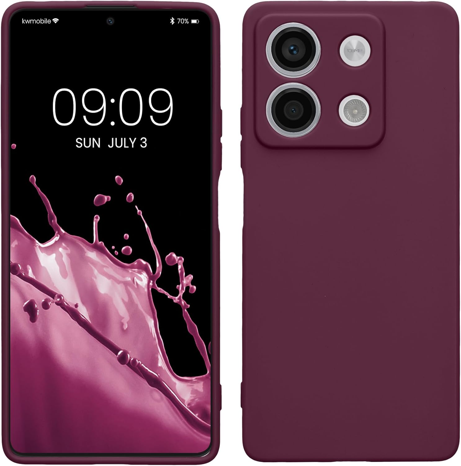 KW Xiaomi Redmi Note 13 5G Θήκη Σιλικόνης TPU - Bordeaux Purple