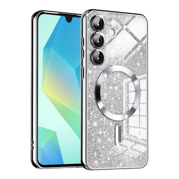 Techsuit Samsung Galaxy A16 4G / A16 5G - Luxury Glitter MagSafe - Θήκη Σιλικόνης - Silver