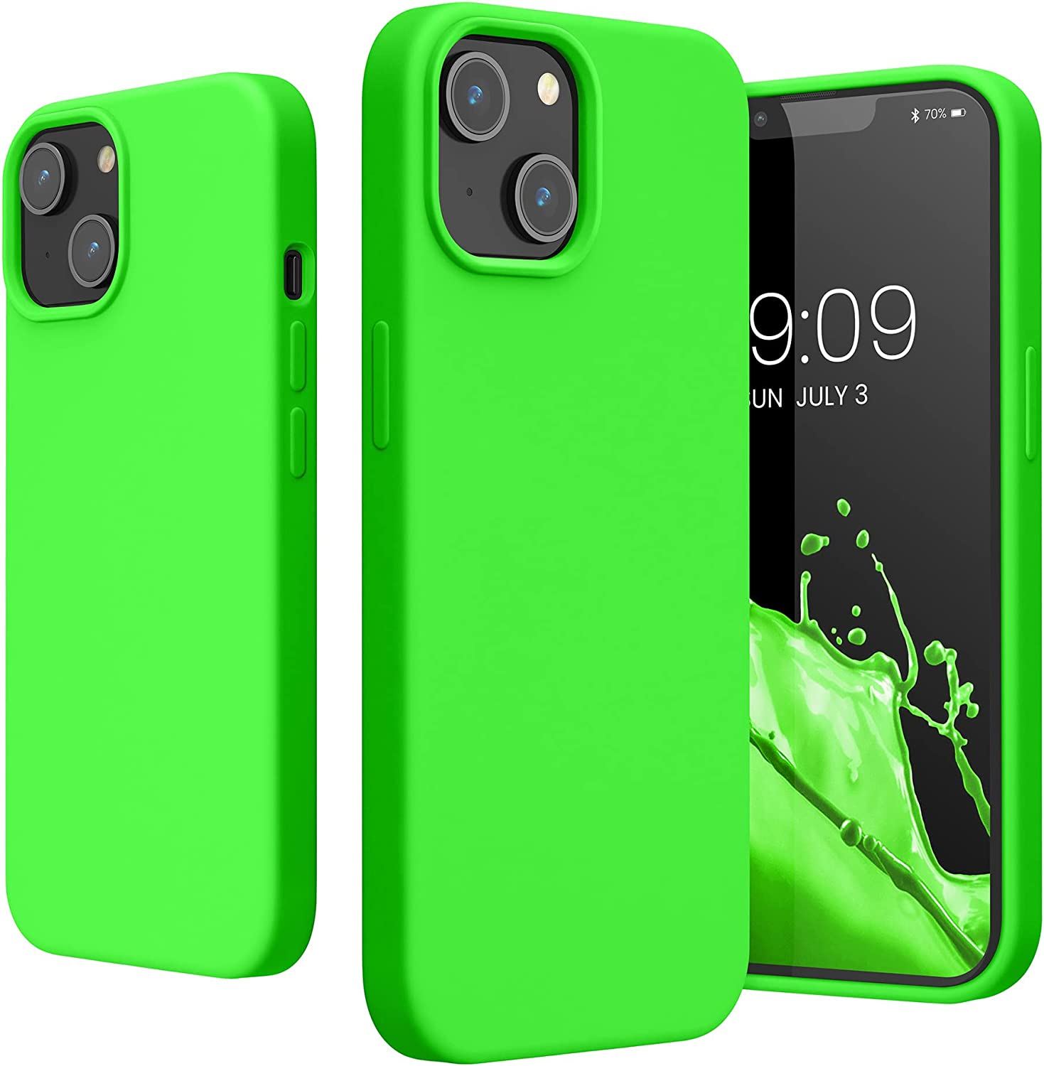 KW iPhone 14 Θήκη Σιλικόνης TPU - Lime Green - 59071.159