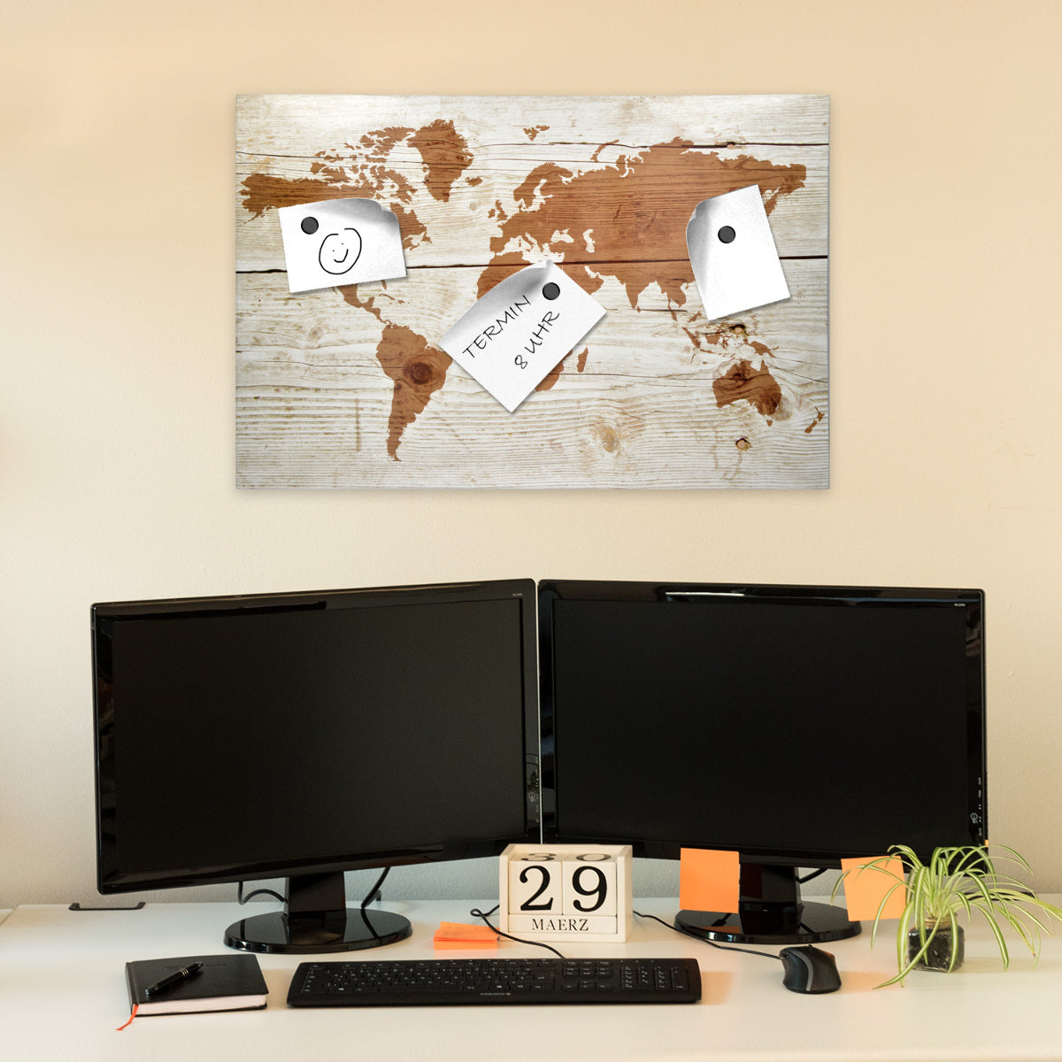 Navaris Μαγνητικός Πίνακας Ανακοινώσεων - 40 x 60 cm - World Map - 41128