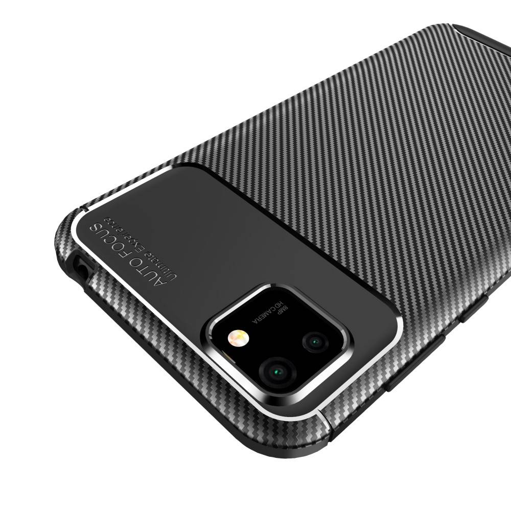 OEM Huawei Y5p / Honor 9S Θήκη Σιλικόνης TPU Beatles Carbon Fiber - Black