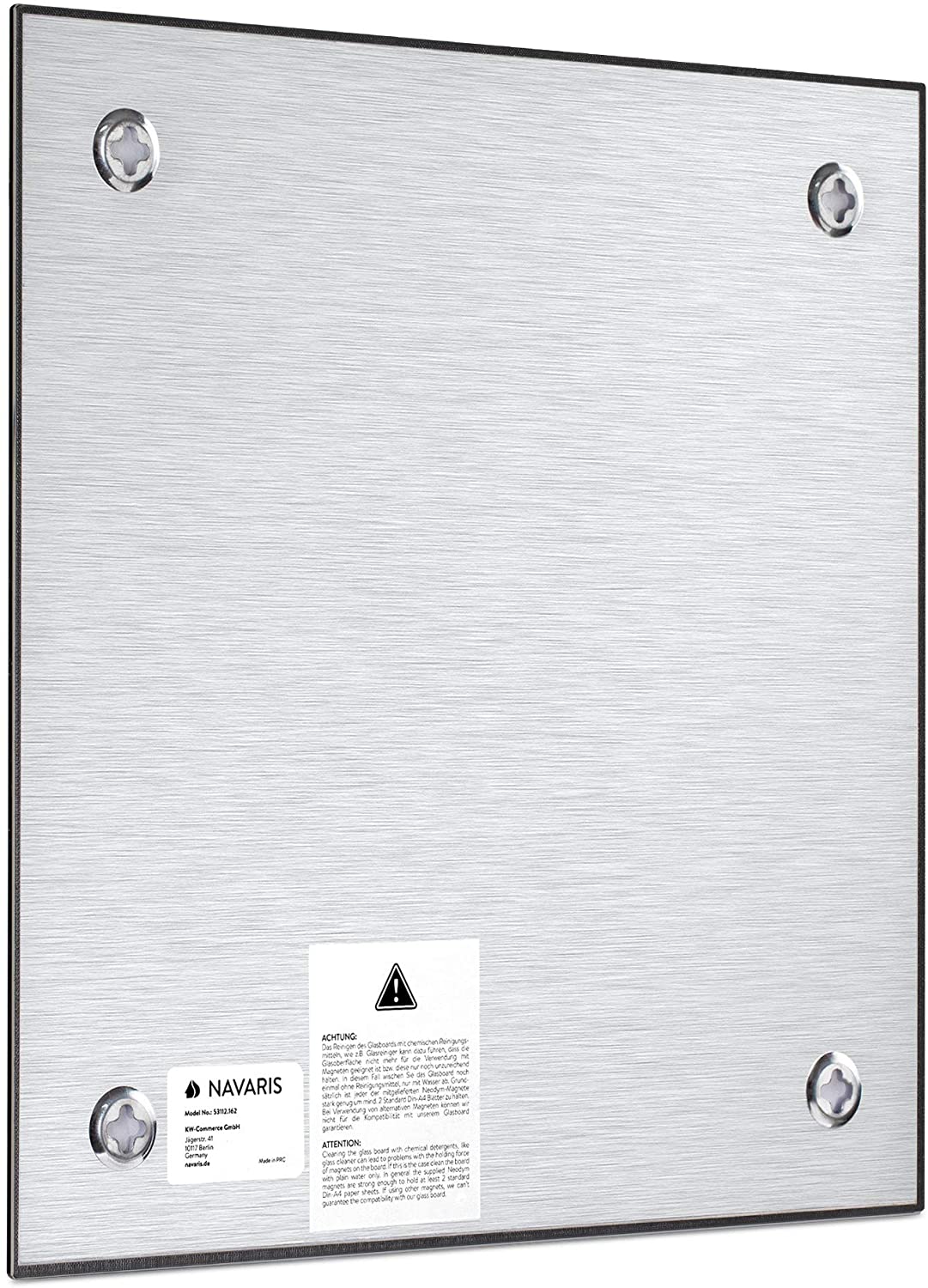 Navaris Μαγνητικός Γυάλινος Πίνακας - 48 x 48 cm - Black - 53111.01