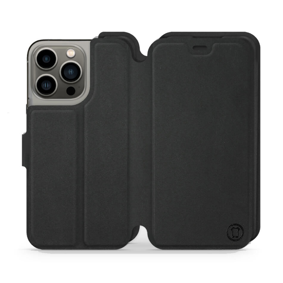 Mobiwear iPhone 13 Pro Θήκη Βιβλίο Slim Flip - Μαύρη - S_BLB