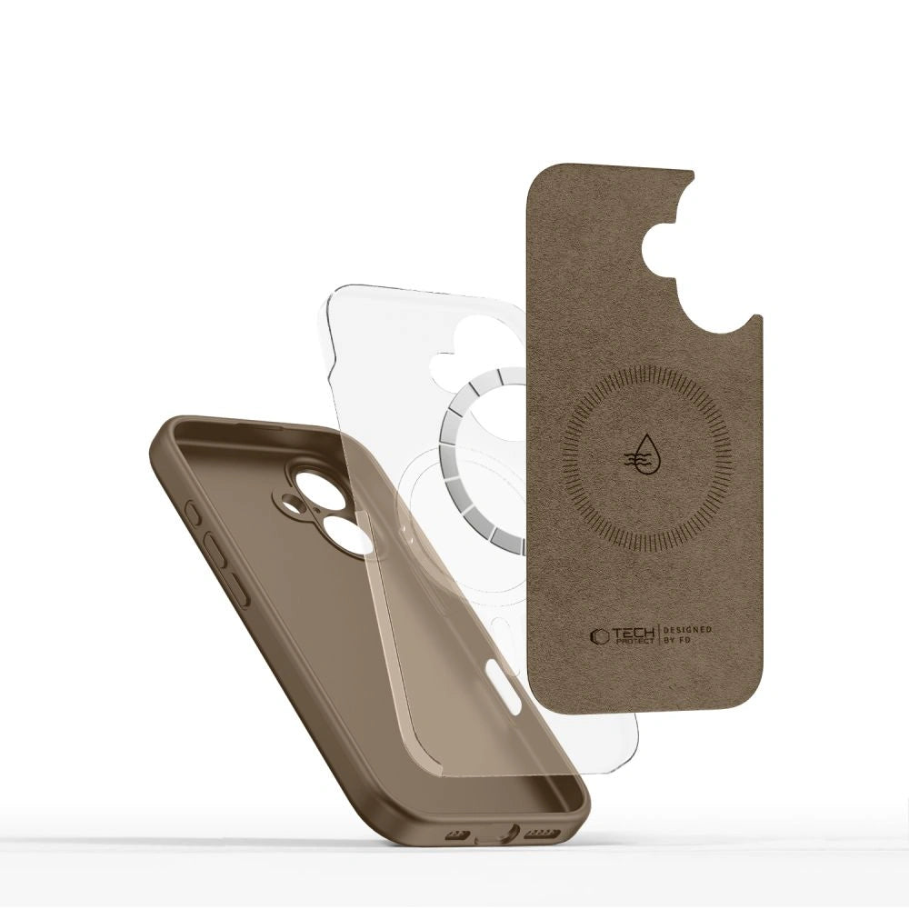 Tech-Protect iPhone 16e Liquid Silicone MagSafe Θήκη Σιλικόνης - Chocolate Brown