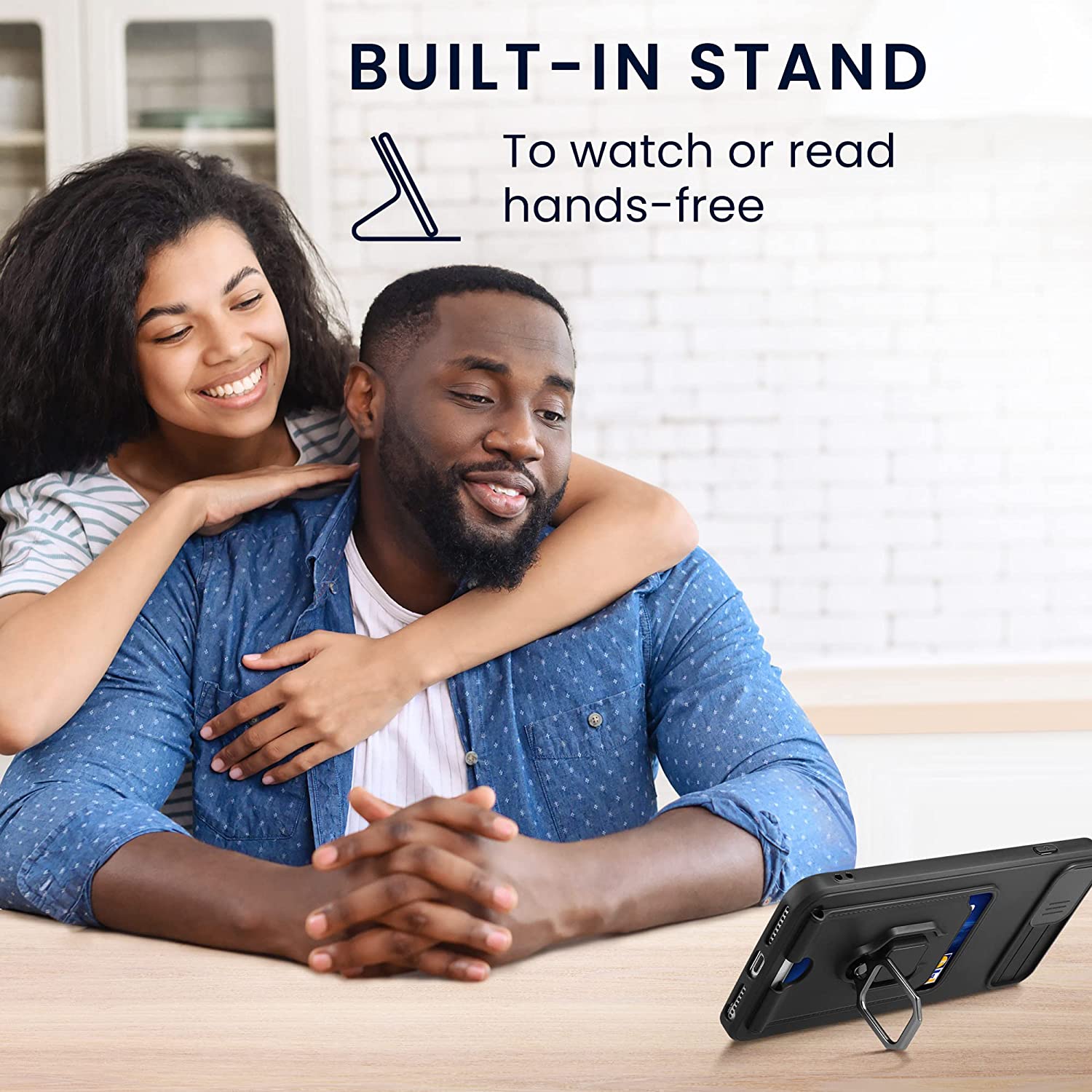 KW Xiaomi Redmi 12C Θήκη Σιλικόνης με Κάλυμμα για την Κάμερα και Δαχτυλίδι Συγκράτησης - Black - 61259.01