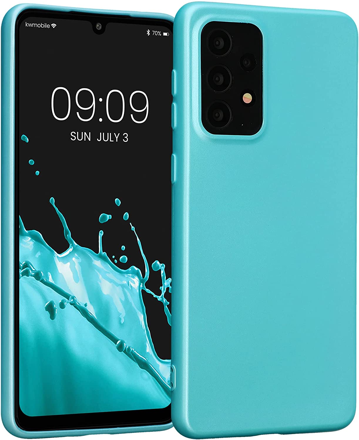 KW Samsung Galaxy A33 5G Θήκη Σιλικόνης TPU - Metallic Mint Green - 58022.231