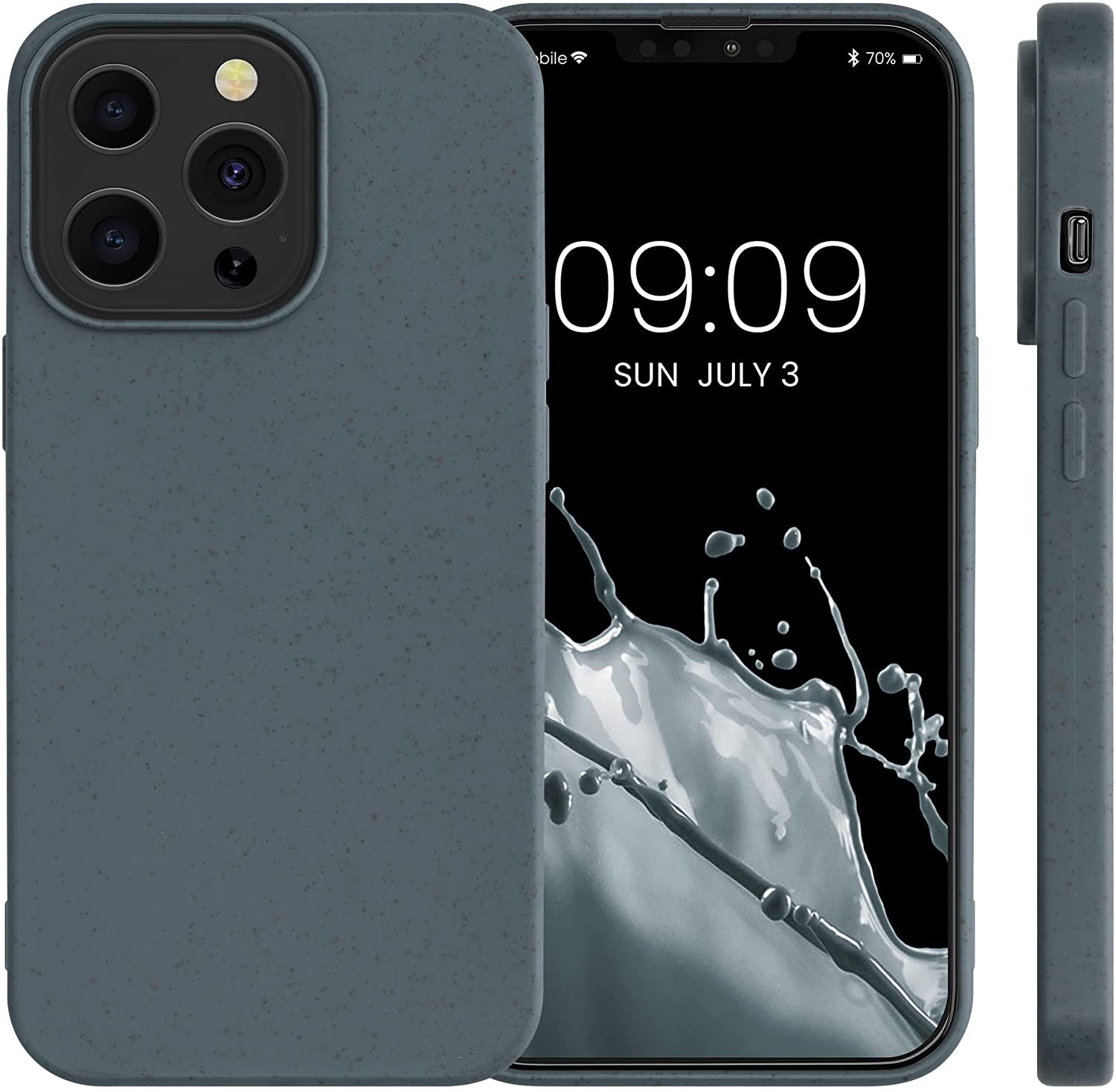 Kalibri iPhone 13 Pro Θήκη Σιλικόνης TPU με Ανακυκλώσιμο και Βιοδιασπώμενο Υλικό - Slate Grey - 56491.202