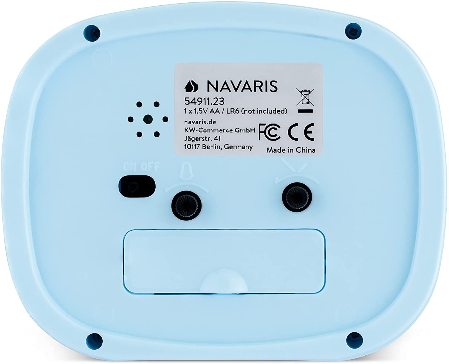 Navaris Παιδικό Αναλογικό Ρολόι και Ξυπνητήρι - Blue - 54911.23