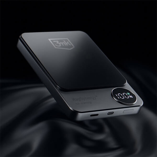3MK MagSynergy MagSafe PowerBank 10000mAh με καλώδιο Type-C to Type-C - Black