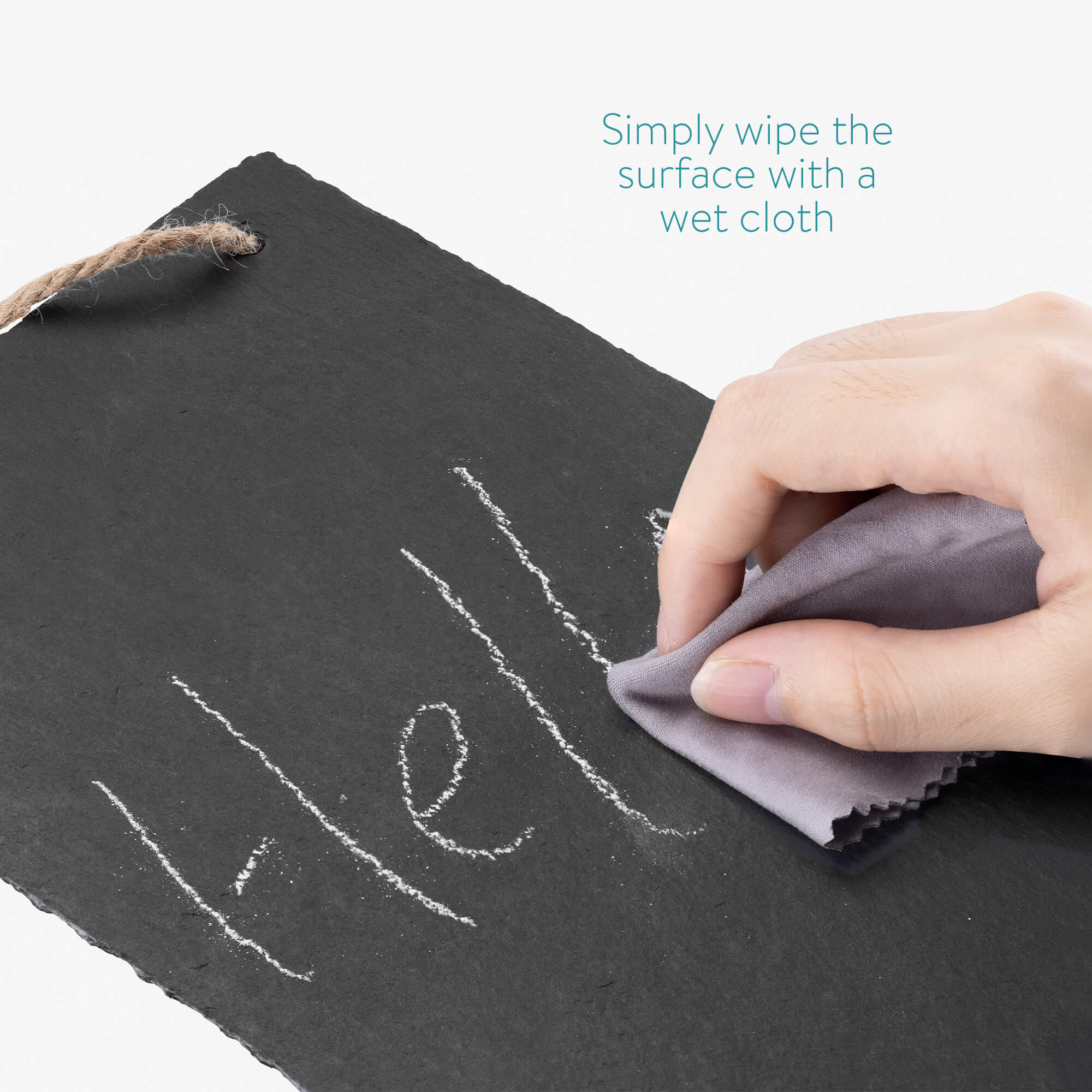 Navaris Σετ με 4 Κρεμαστούς Μαυροπίνακες από Σχιστόλιθο - Vertical - 25 x 15cm - Black - 53849.02