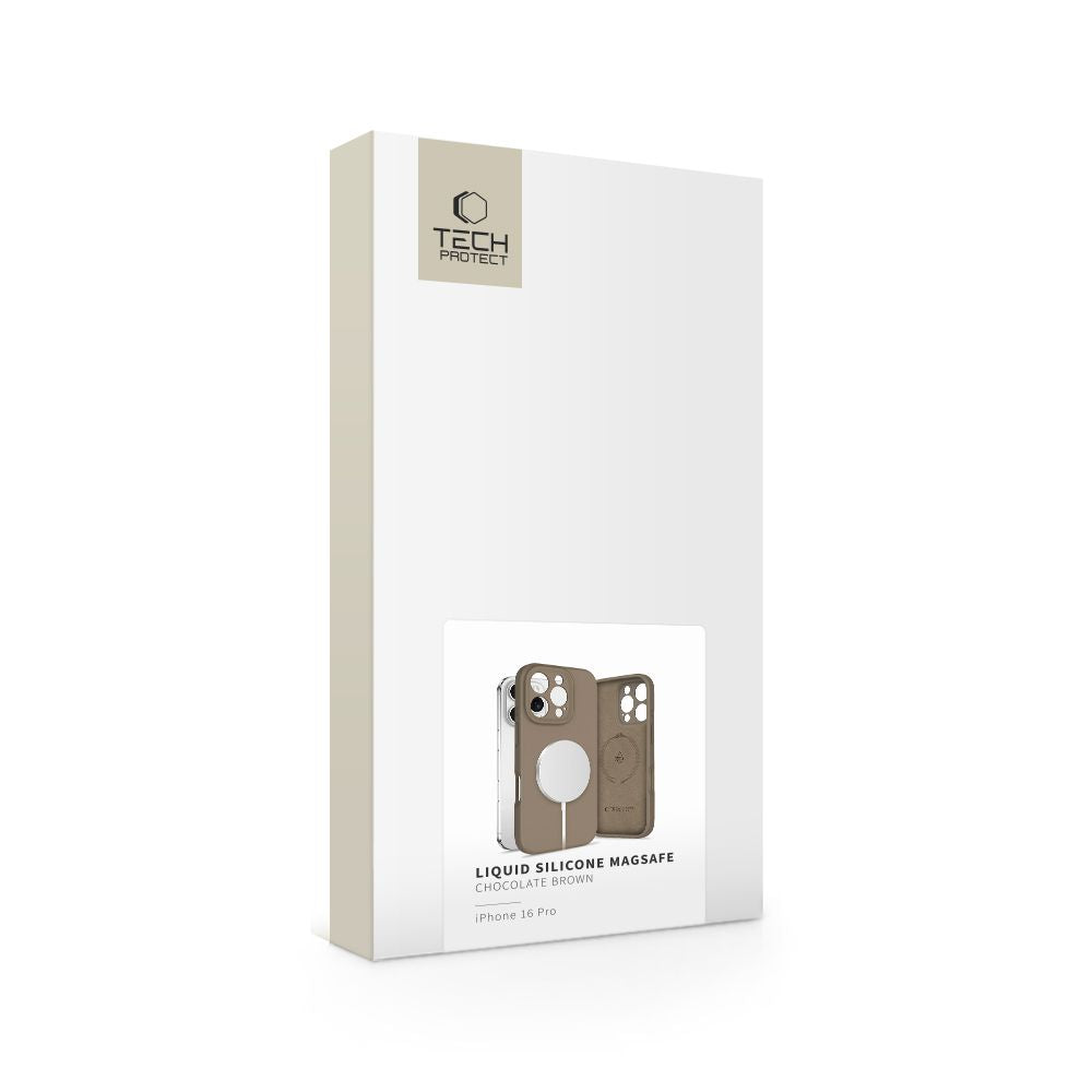 Tech-Protect iPhone 16 Pro Liquid Silicone - MagSafe Θήκη Σιλικόνης TPU - Chocolate Brown