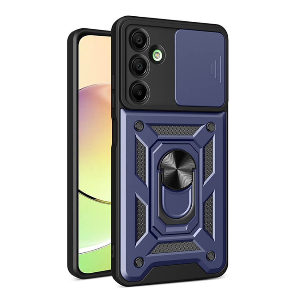Techsuit Samsung Galaxy A16 4G / A16 5G - CamShield - Σκληρή Θήκη με Προστασία Καμερών και Δαχτυλίδι Συγκράτησης - Blue