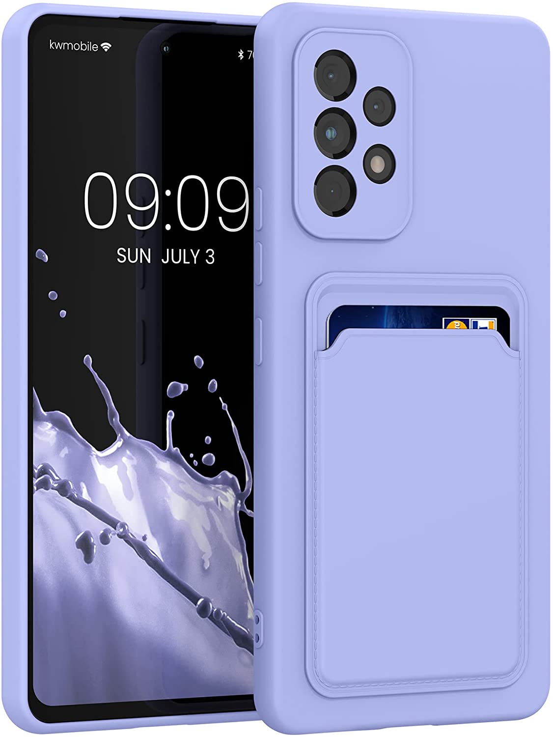 KW Samsung Galaxy A53 5G Θήκη Σιλικόνης TPU με Υποδοχή για Κάρτα - Lavender - 58146.108