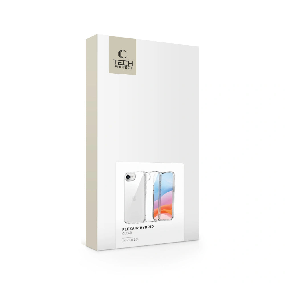 Tech-Protect iPhone 16e Flexair Hybrid Σκληρή Θήκη με Πλαίσιο Σιλικόνης - Διάφανη