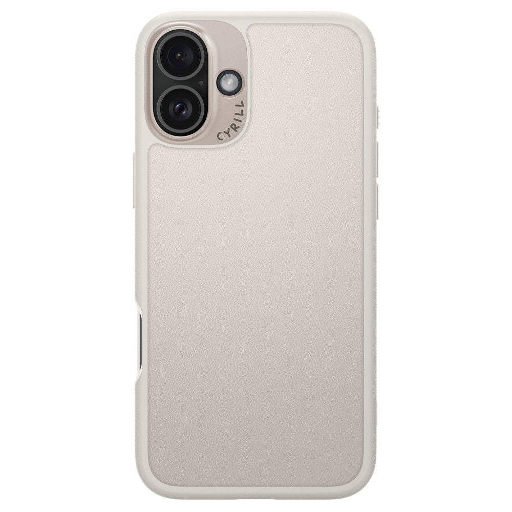 Spigen Cyrill iPhone 16 Kajuk Mag Θήκη με Επένδυση Συνθετικού Δέρματος και MagSafe - Cream