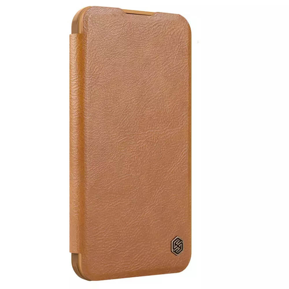 Nillkin iPhone 16 Qin Prop Leather Θήκη Βιβλίο με Κάλυμμα για την Κάμερα - Brown