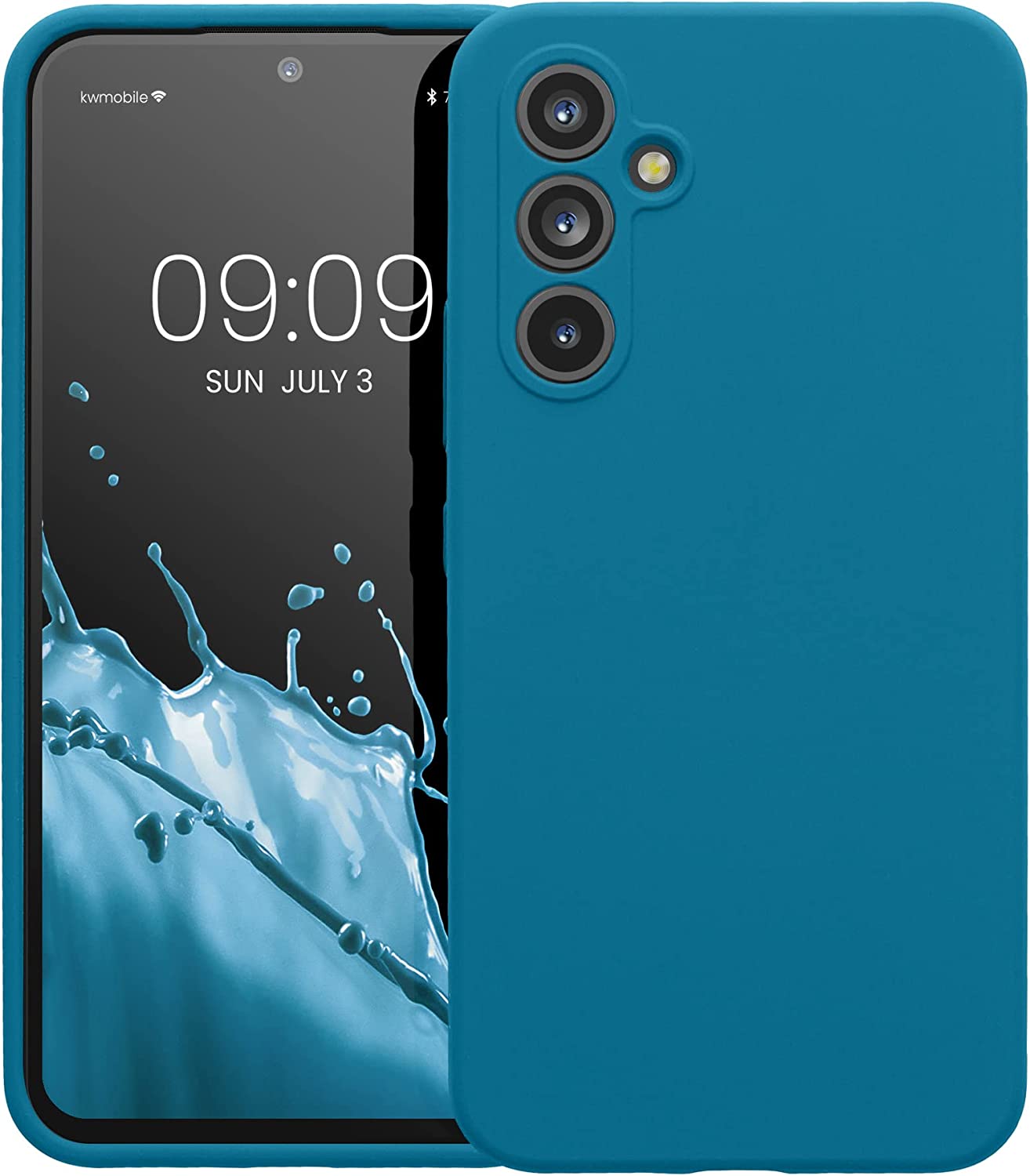 KW Samsung Galaxy A54 5G Θήκη Σιλικόνης Rubberized TPU - Blue Reef - 60795.228